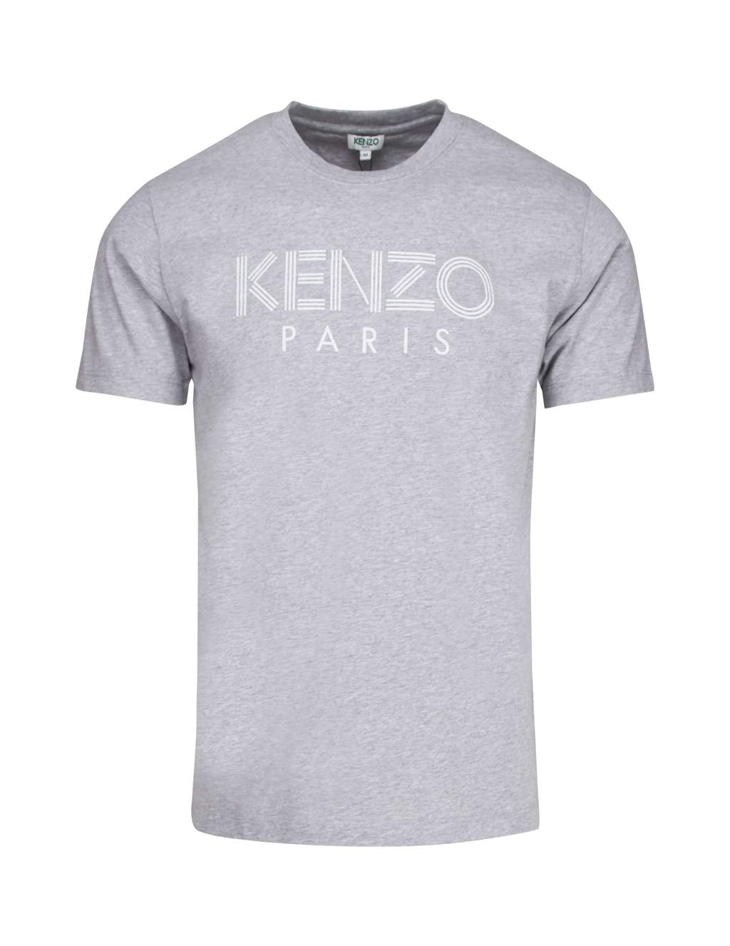 Grey with Lines Logo - Kenzo Men's Grey Lines Logo T-Shirt | GIULIOFASHION.COM – Giulio Fashion