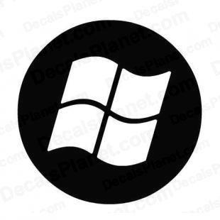 Black Windows Logo - Windows round logo decal, vinyl decal sticker, wall decal - Decals ...