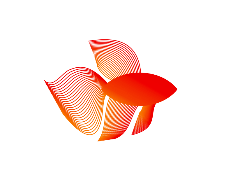 Red Designer Logo - Red Fish, logo design mark for games developer studio