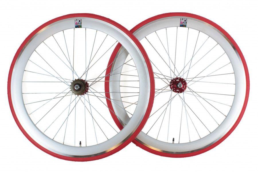 Red No Logo - Santafixie. Buy fixie wheels set NoLogo Bikes silver and red color