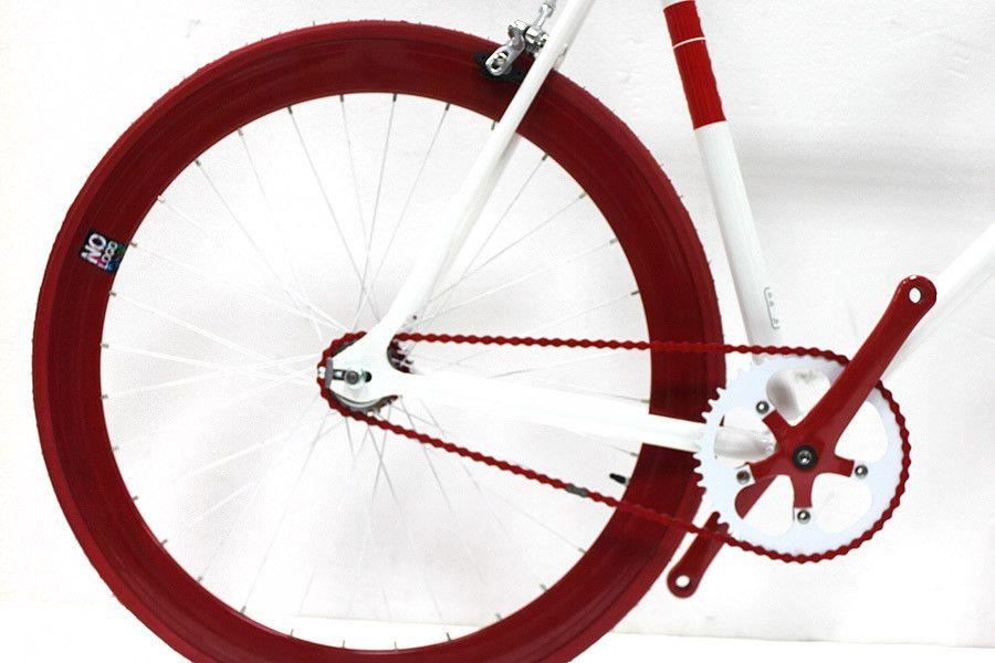 Red No Logo - Santafixie. Buy the NoLogo White Red Single Speed Bicycle