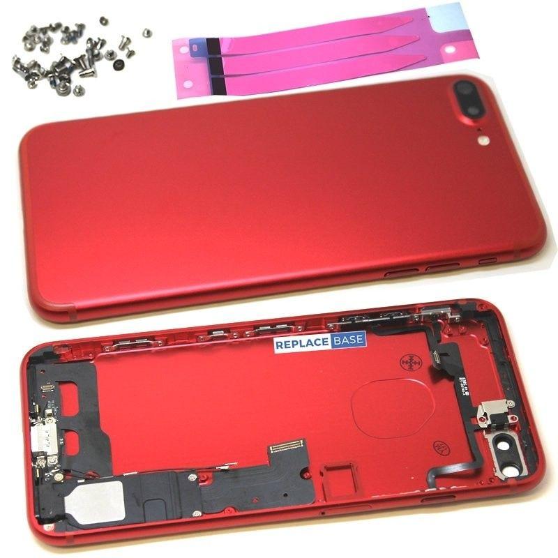 Red No Logo - Apple iPhone 7 Plus Rear Housing Assembly W/ Cables (No Logo) Red