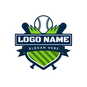 Softball Bat Logo - Free Baseball Logo Designs. DesignEvo Logo Maker
