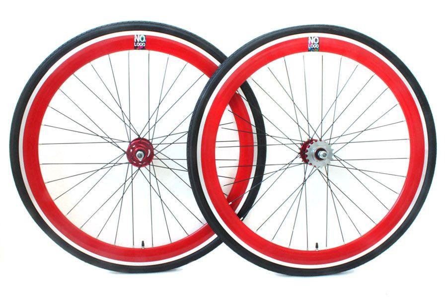 Red No Logo - Santafixie. Buy wheels set NoLogo Bikes red black color