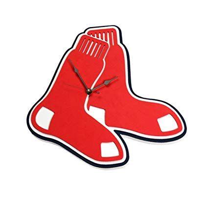 Boston Red Sox Socks Logo - Buy Foam Fanatics Boston Red Sox Foam Socks Logo Clock Online at