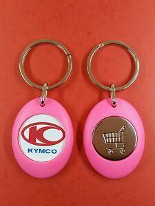 Kymco Logo - Kymco logo , Key ring Oval Pink Token of Shopping cart | eBay