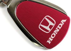 Red Teardrop Logo - Honda Logo RED Teardrop Keychain Chrome Key Fob Metal Key Ring
