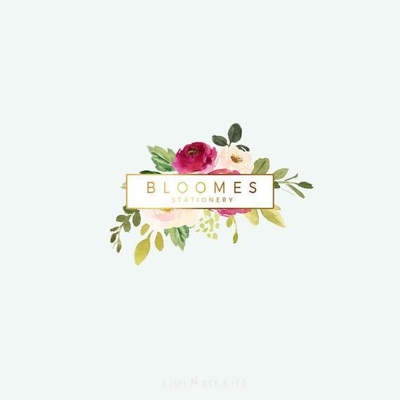 Romantic Logo - Floral logo Feminine logo Romantic logo Branding and