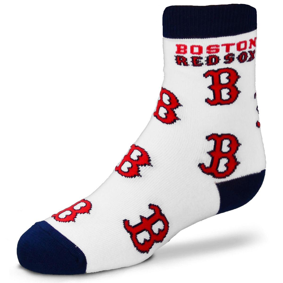 Boston Red Sox Socks Logo - BOSTON RED SOX Youth All-Over Logo Socks - Bob's Stores