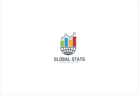Global Flag Logo - Global World Statistic Logo Template Logo Templates Creative Market