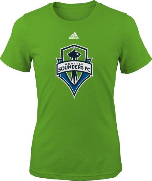 Green Goods Logo - adidas Youth Girls' Seattle Sounders Big Logo Green T-Shirt | DICK'S ...