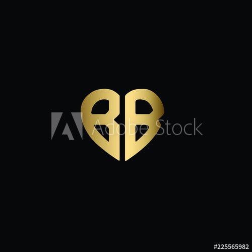 Romantic Logo - Heart Shaped Initial Letters B B or BB Romantic Logo Design