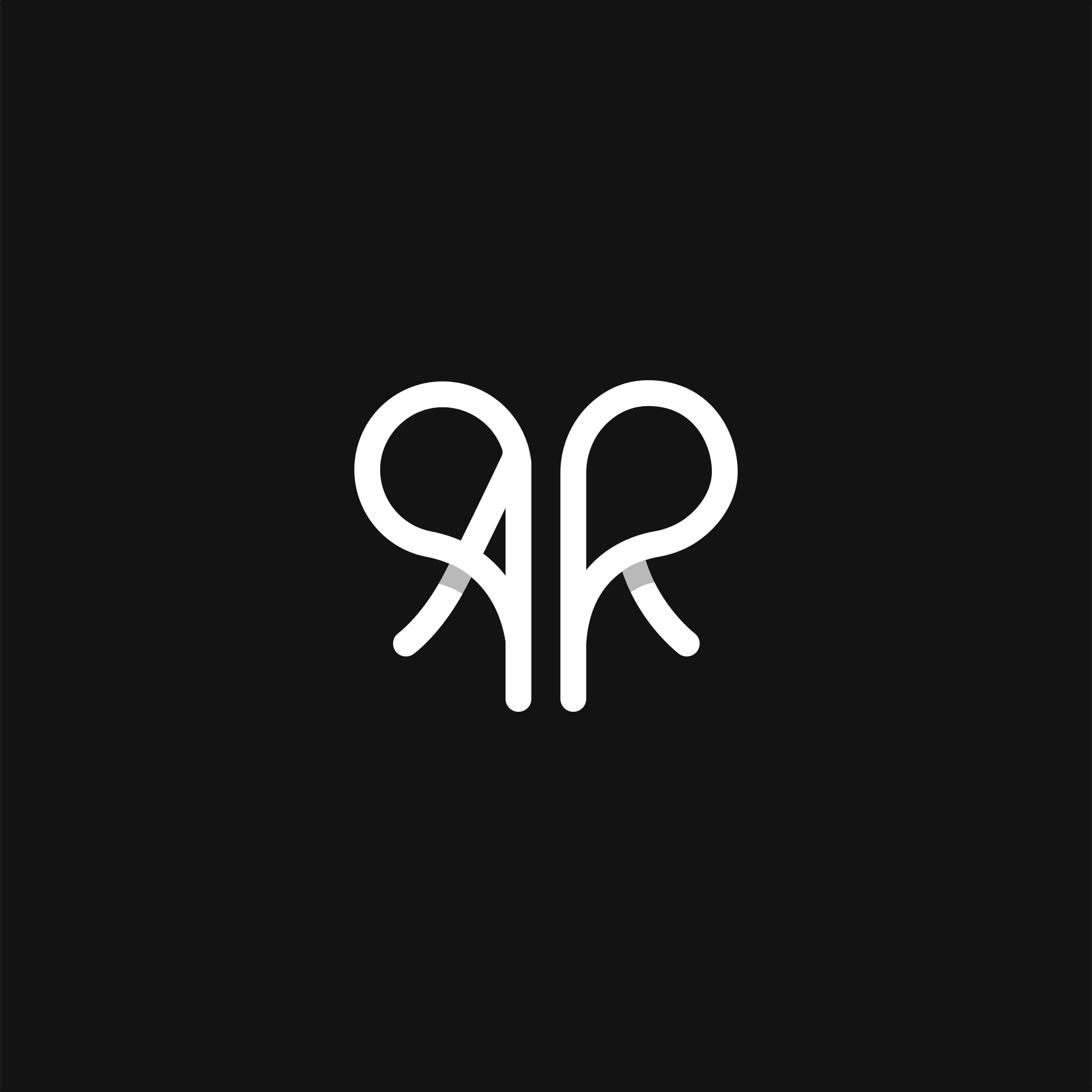 Romantic Logo - AR logo, Monogram Logo, Heart shape logo, Love logo, Romantic logo