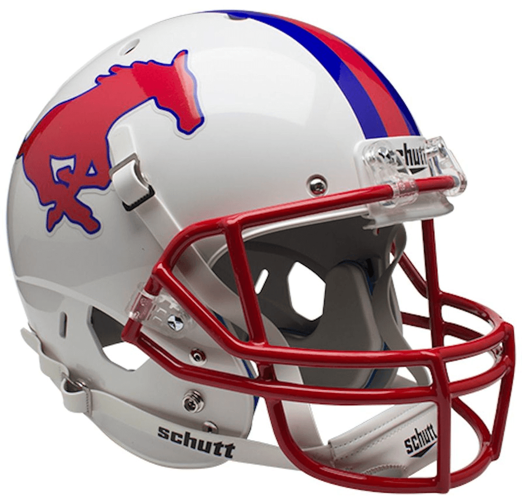 Mustang Football Helmet Logo - Southern Methodist (SMU) Mustangs Full Size Replica Football Helmet ...