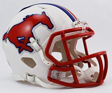 Mustang Football Helmet Logo - Amazon.com : NCAA Southern Methodist (SMU) Mustangs Speed Mini