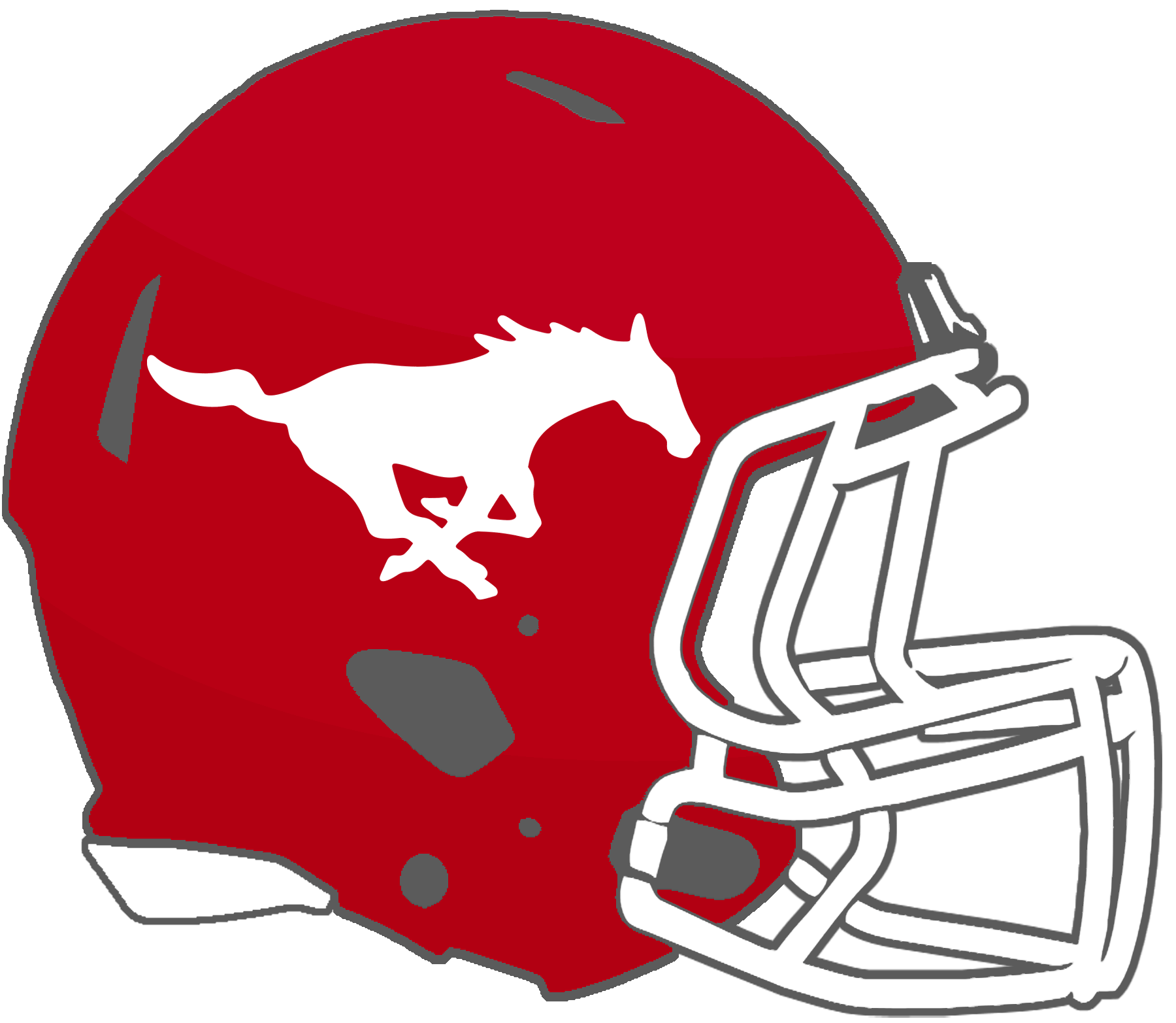 Mustang Football Helmet Logo - Mississippi High School Football Helmets: 2A