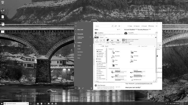 Black and White Windows Logo - Fix problem: My screen turned black and white (grayscale) in Windows ...