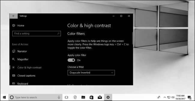 Black Windows Red Logo - How to Enable Color Filters to Read the Screen More Clearly on ...