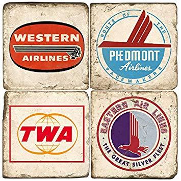 Vintage Airline Logo - Amazon.com. Vintage Airline Logos Drink Coasters: Cutlery