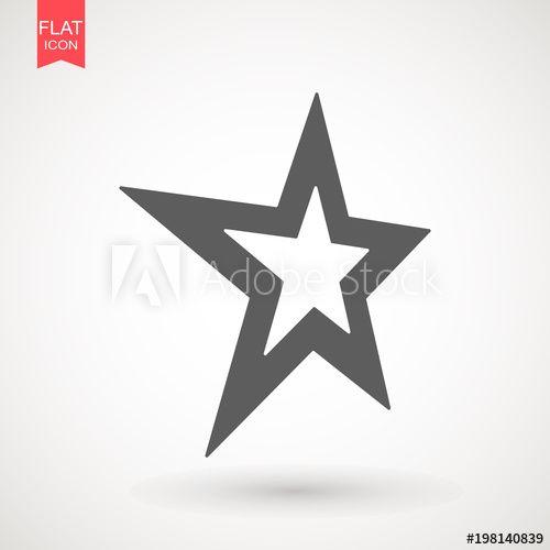Flat Star Logo - Star logo vector , black favorite web symbol. Star Icon vector ...