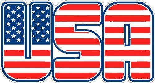 American Flag Logo - Amazon.com: USA logo peel and stick sticker print America flag ...