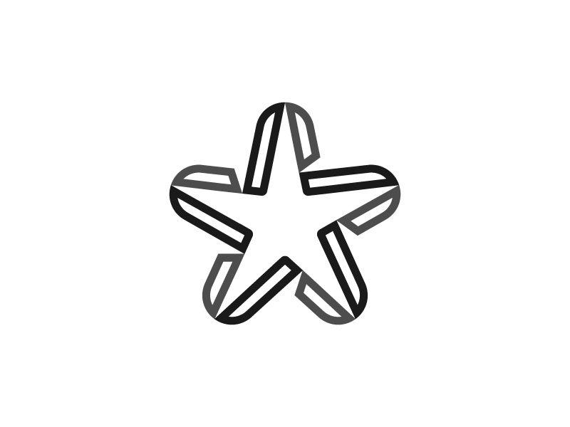 Flat Star Logo - Star Logo by Logo Positive | Dribbble | Dribbble