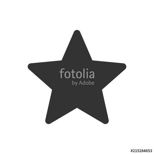 Flat Star Logo - Star icon symbol isolated on white background for your web site ...