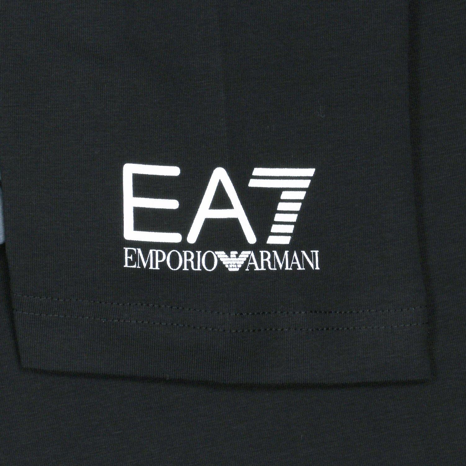 Emporio Armani Logo - EA7 Emporio Armani Logo Jersey T-Shirt in Black for Men
