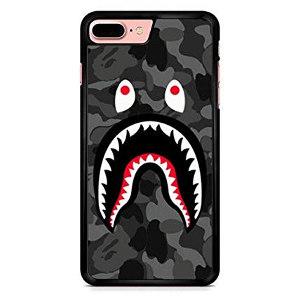Red BAPE Shark Logo - iPhone 7 Plus Case, iPhone 8 Plus Covers, BapeShark Logo