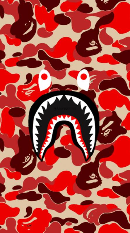 Red BAPE Shark Logo - Bape Wallpaper by ZEDGE™