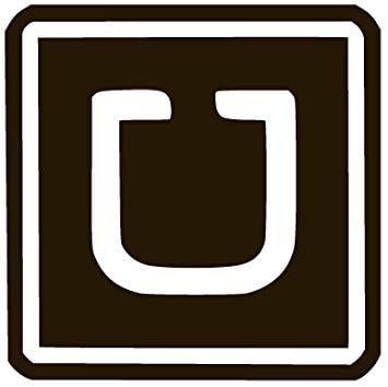 Uber Sticker Logo - UBER LOGO Vinyl Sticker Decal (6 x Black): Automotive