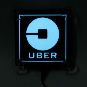 Uber Sticker Logo - For Car Uber Logo Blue LED Flashing Bright Glow Sticker Light Sign