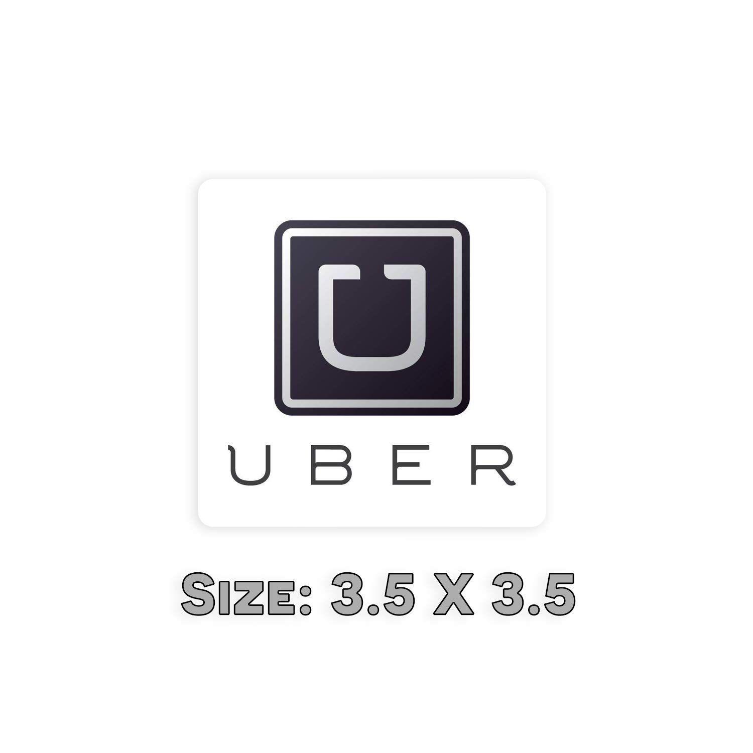 Uber Sticker Logo - Amazon.com: UBER CAR MAGNETS ~ 3.5 x 3.5 inches White Vehicle Magnet ...
