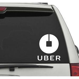 Uber Sticker Logo - UBER STICKER - CAR WINDOW STICKER UBER LYFT SIGN CAR DECAL RIDESHARE ...
