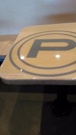 Pieology Logo - Cool Pieology Logo on the tables. - Picture of Pieology, Cedar Park ...