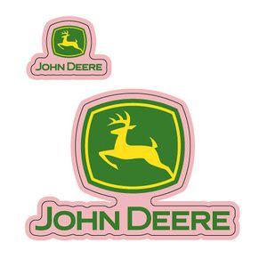 John Deere Logo - 2 Piece Pink Logo Decals | Auto | Outdoor | For the Home | John ...