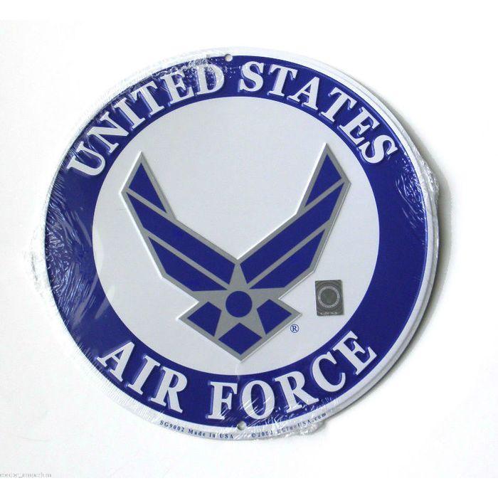 New USAF Logo - UNITED STATES AIR FORCE USAF LOGO ROUND ALUMINUM SIGN 12 INCHES MADE ...