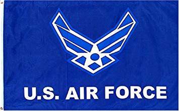 New USAF Logo - Amazon.com : Air Force New Style MILITARY Flag foot
