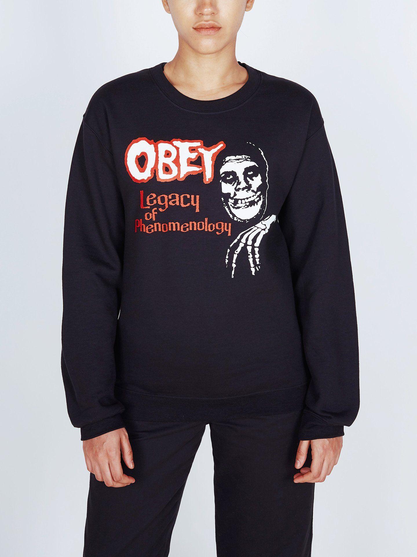OBEY Clothing Old Logo - OBEY / Obey Misfits Legacy Of Phenomenolgy Old School Crewneck