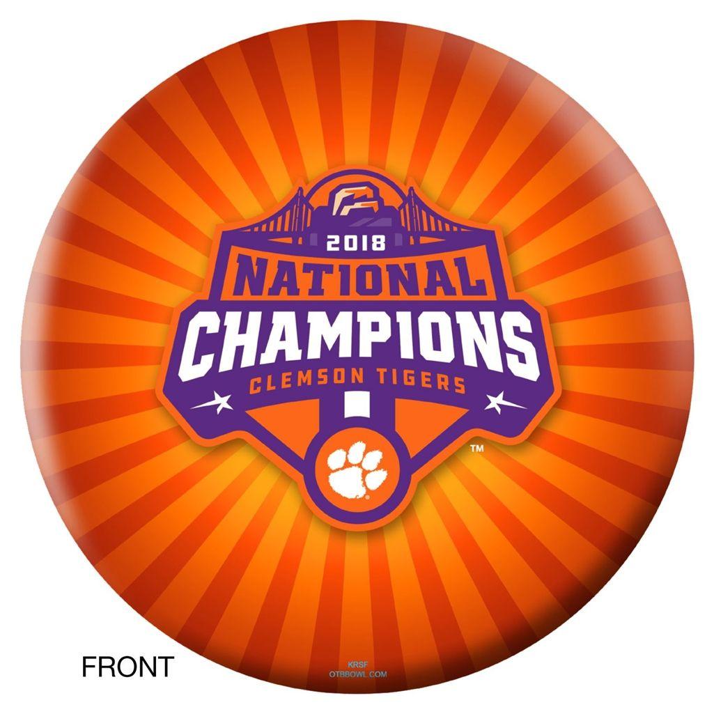 Ball Circle Orange Logo - Clemson Tigers 2018 National Champions Bowling Ball