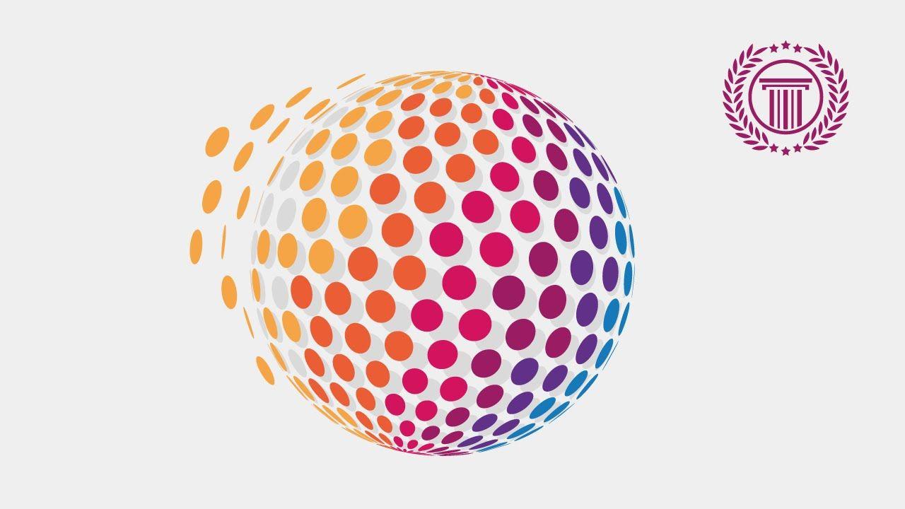 Ball Circle Orange Logo - Circle Pixel Logo Design Tutorial Using 3D Revolve Effect in ...