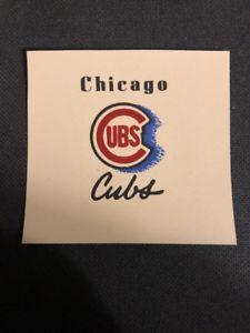 1950s Logo - Vintage 1950s CHICAGO CUBS Logo Window Sign Decal Sticker