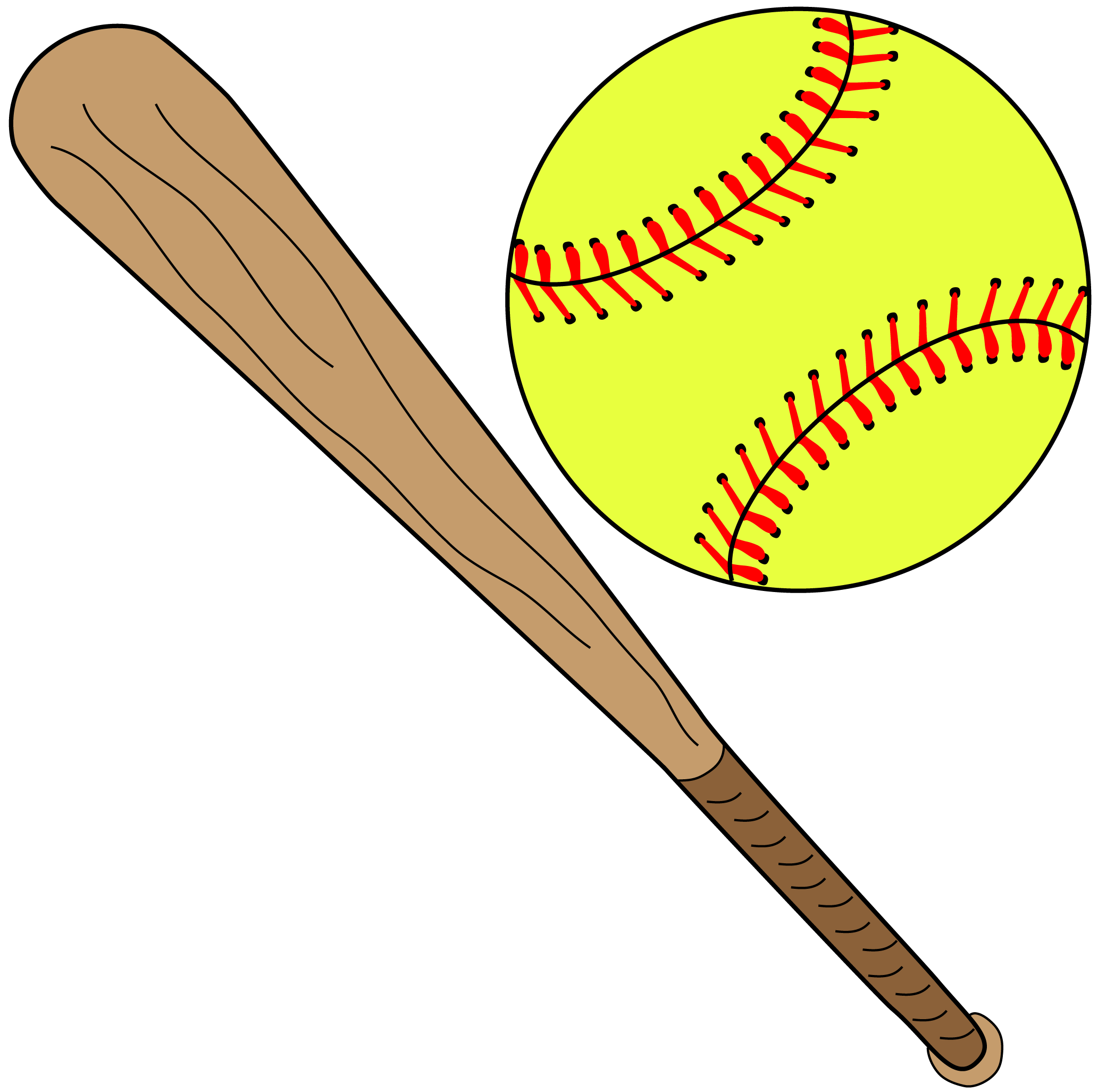 Softball Bat Logo - Softball Transparent PNG Picture Icon and PNG Background