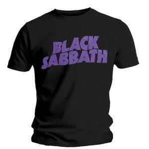 Black and Purple Logo - Black Sabbath Purple Logo's Black T Shirt