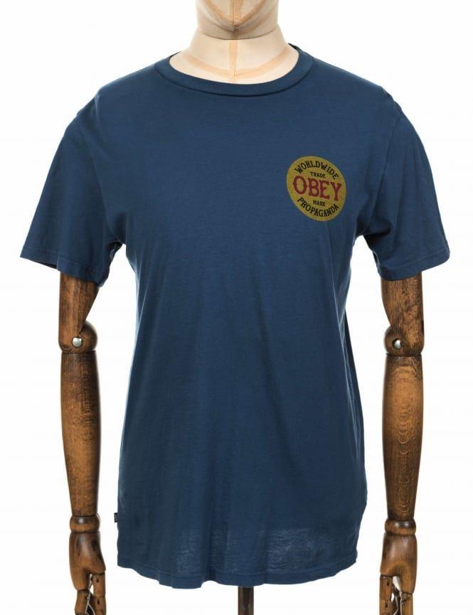 OBEY Clothing Old Logo - Obey Clothing Trademark Tee - Insignia Blue - Obey Clothing from ...