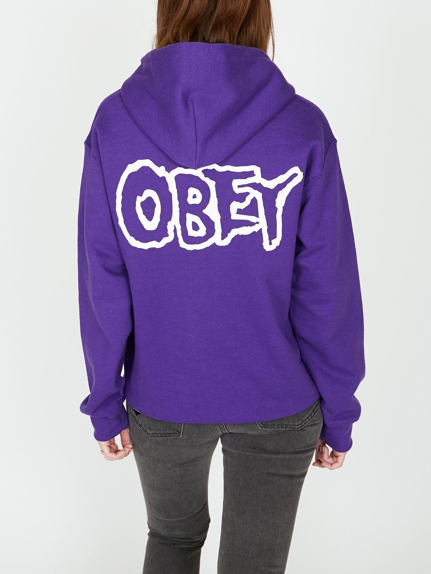 OBEY Clothing Old Logo - OBEY x Misfits Fiend Skulls Old School Hoodie