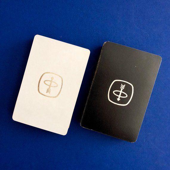 Two Silver Arrows Logo - Vintage Black and White Playing Cards - Silver Arrows - Two Decks in ...