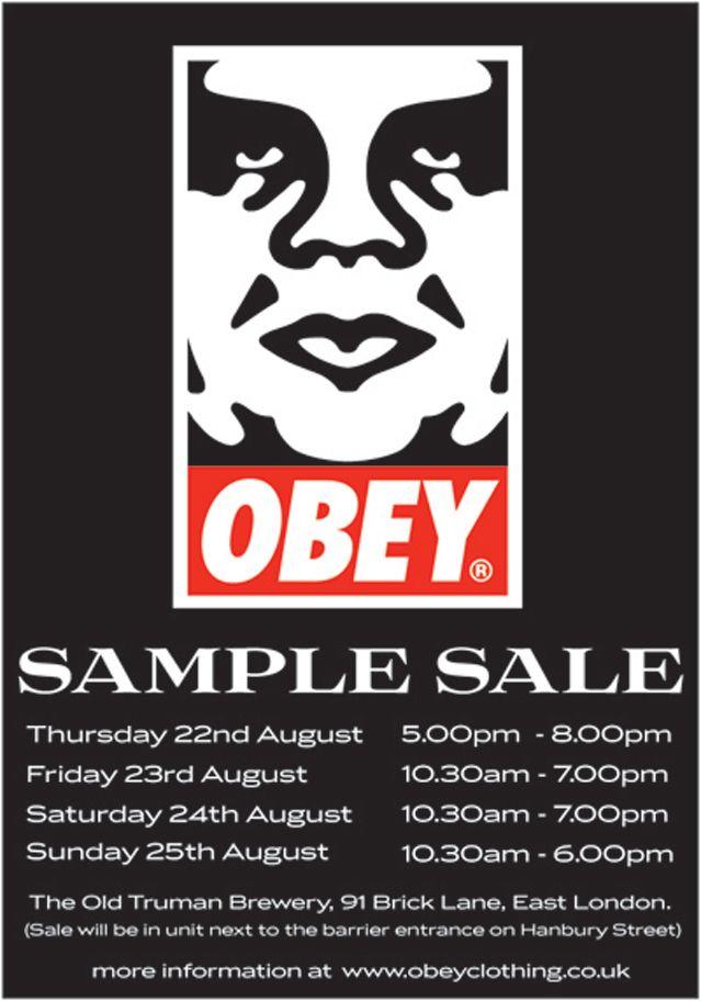 OBEY Clothing Old Logo - Obey Clothing UK Sample Sale!. The Riot Club