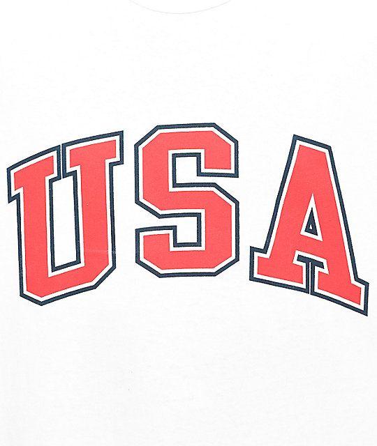 U.S.a. Logo - Champion USA Arch White T-Shirt | Zumiez