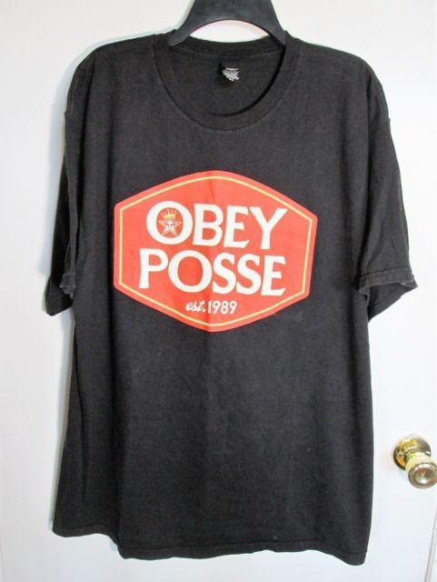 OBEY Clothing Old Logo - New Mens Vans Off The Wall Black Skull Crewneck Graphic Logo Tee T ...